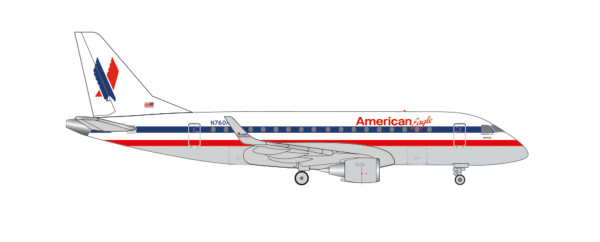 Herpa Wings 536196 - American Eagle (Envoy Air) Embraer E170 Heritage Livery – N760MQ - 1:500
