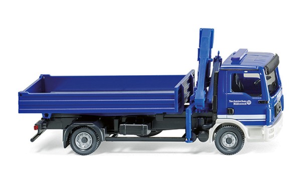 Wiking 069319 - THW - Pritschen-Lkw mit Ladekran (MAN TGL) - 1:87