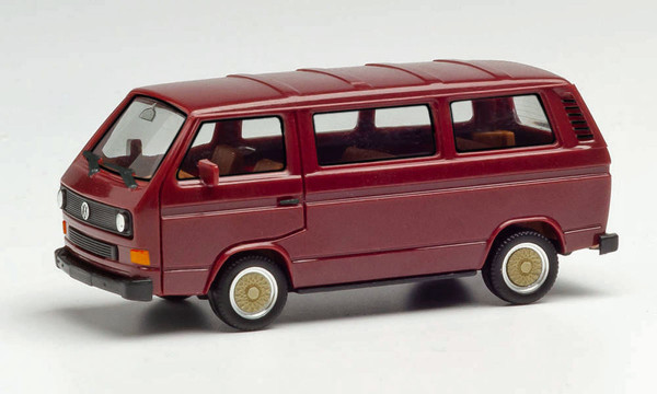 Herpa 420914 - VW T3 Bus mit BBS-Felgen, weinrot - 1:87
