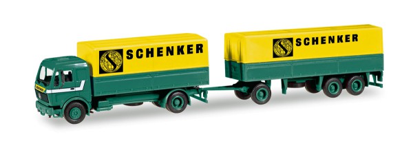 Herpa 308687 - Mercedes-Benz Planen-Hängerzug &quot;Schenker&quot; - 1:87