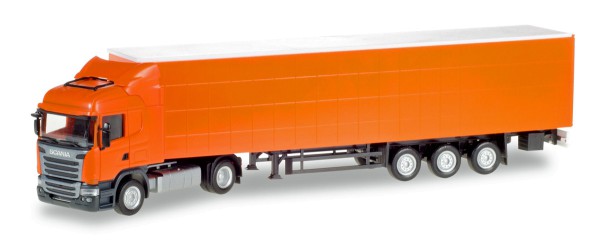 Herpa 307451 - Scania R Highline Gardinenplanen-Sattelzug, unbedruckt - 1:87