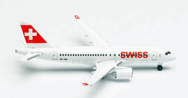 Herpa Wings 530736-001 - Swiss International Air Lines Airbus A220-100 - HB-JBH "Ascona" - 1:500