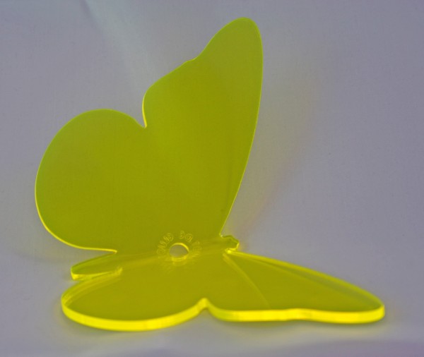 Lichtzauber Sonnenfänger - Schmetterling mittel, 16 cm, gelb, gebogen (Elliot 1019453)