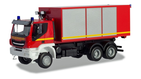 Herpa 094610 - Iveco Trakker Wechsellader-LKW "Feuerwehr" - 1:87