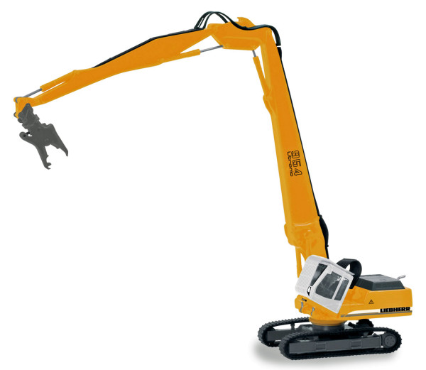 Herpa 152006-001 - Liebherr Raupenbagger 954 Litronic Longfront mit Abbruchzange "Liebherr" - 1:87