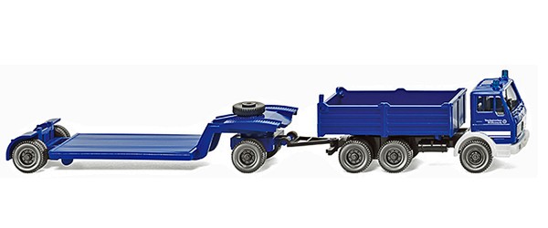 Wiking 069326 - THW - Tiefladehängerzug (MB NG) - 1:87
