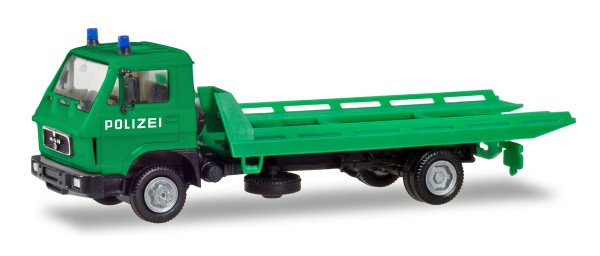 Herpa Basic 094146 - MAN G 90 Plateau-Abschleppfahrzeug "Polizei" - 1:87