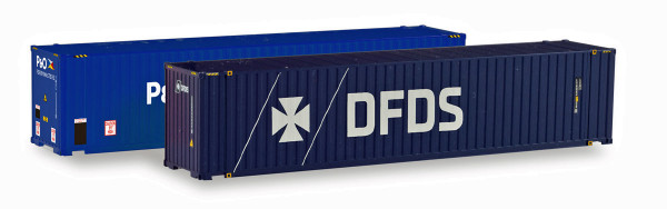 Herpa 076937 - Zubehör Container-Set 2x 45 ft. High Cube Container, "P&O Ferrymaster / DFDS" - 1:87