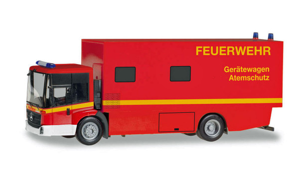 Herpa 095723 - Mercedes-Benz Econic Koffer-LKW "Feuerwehr Gerätewagen Atemschutz" - 1:87