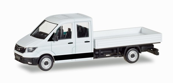 Herpa 013215 - Herpa MiniKit: MAN TGE Doppelkabine mit Pritsche, weiß - 1:87