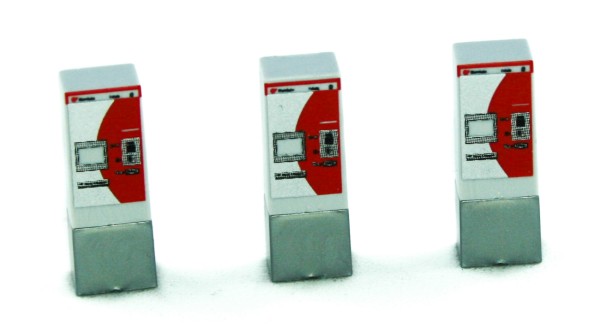 Rietze 70297 - Fahrkartenautomat Rheinbahn Düsseldorf 3 Stück - 1:87