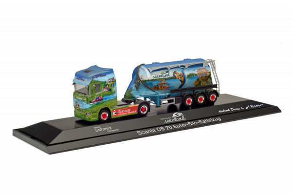 Herpa 122054 - Scania CS 20 HD Eutersilo-Sattelzug &quot;Jürgen Schmid / Oberpfälzer Seenland&quot; - 1:87