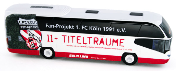 Rietze 67138 - Neoplan Cityliner 07 Schilling Reisen - Fanbus 1. FC Köln - 1:87