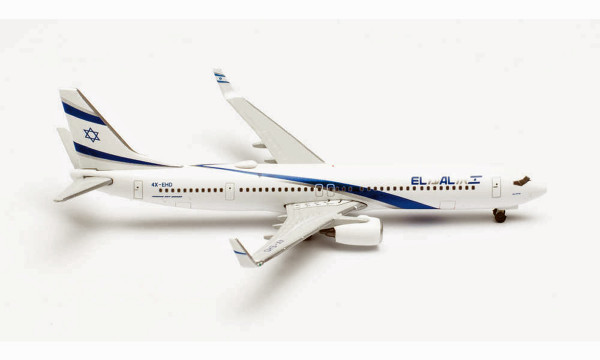 Herpa Wings 534901 - El Al Boeing 737-900 &quot;1st Flight to UAE&quot; - 4X-EHD &quot;Kiryat Gat&quot; - 1:500