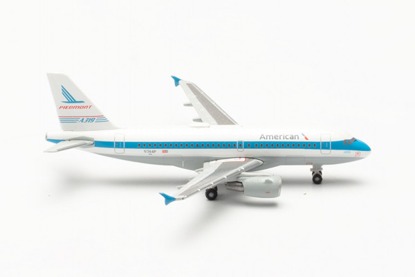 Herpa Wings 536615 - American Airlines Airbus A319 - Piedmont Heritage livery – N744P “Piedmont Pace