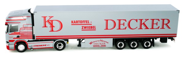 Herpa 934954 - Scania R `13 TL Kühlkoffer-Sattelzug &quot;Decker&quot; (A) - 1:87