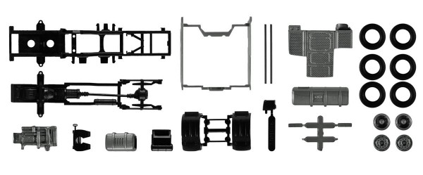 Herpa 084895 - Fahrgestell DAF XF mit Chassisverkleidung Inhalt: 2 Stück - 1:87