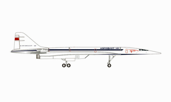 Herpa Wings 562775 - Tupolev Design Bureau Tupolev TU-144S - CCCP-77101 - 1:400