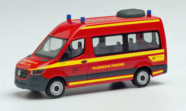 Herpa 095488 - Mercedes-Benz Sprinter 18 Bus HD &quot;Feuerwehr Dresden&quot; - 1:87