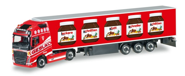 Herpa 306959 - Volvo FH Gl. XL Kühlkoffer-Sattelzug &quot;Nutella / Gesuko&quot; - 1:87