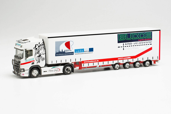 Herpa 314374 - Scania CS HD Volumen-Sattelzug „BLS Budde Logistik Spedition“ - 1:87