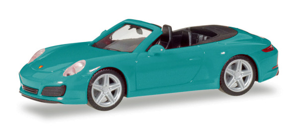 Herpa 028844-002 - Porsche 911 Carrera 2 Cabrio, miamiblau - 1:87