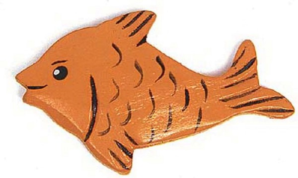 Fische aus Holz - 12 Stück (7196)