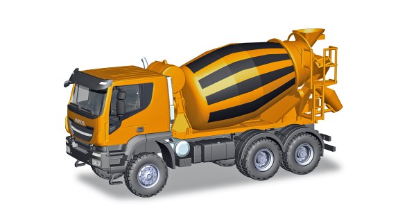 Herpa 310000 - Iveco Trakker 6x6 Betonmischer-LKW, orange - 1:87