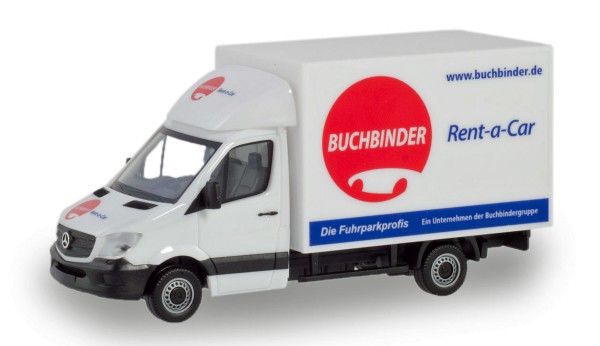 Herpa 094702 - Mercedes-Benz Sprinter Koffer-LKW "Buchbinder Autovermietung" - 1:87